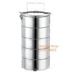 100350145 ปิ่นโตสเตนเลส 14 ซม. 5 ชั้น ตราซีกัล (นกนางนวล) Seagull