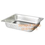 K104 P อ่างอาหารสเตนเลส 50 ซม. ตื้น เจาะรูเต็มใบ