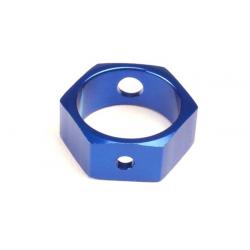 4966X Brake adapter, hex aluminum (blue) (use with HD shafts)