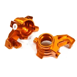 INT-C29372ORANGE Billet Machined Steering Knuckles for Traxxas 1/10 Maxx Truck 4S