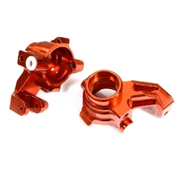 INT-C29372RED Billet Machined Steering Knuckles for Traxxas 1/10 Maxx Truck 4S