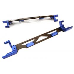 INT-C26878BLUE Machined Alloy & Composite Battery Hold-Down Plate for Traxxas X-Maxx 4X4