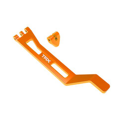 10726-ORNG Battery hold-down, hold-down post (orange-anodized 6061-T6 aluminum)/ 3x15mm BCS (with threadlock) (1