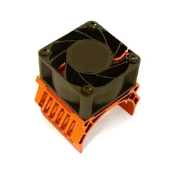 INT-C28604ORANGE 42mm Motor Heatsink+40x40mm Cooling Fan 17k rpm for 1/10 Summit & E-Revo