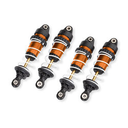 10765-ORNG Shocks, GTR long, orange-anodized, PTFE-coated bodies with TiN shafts (assembled with springs) (4)