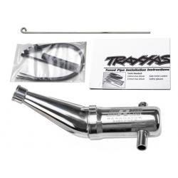 5487 Tuned pipe, Resonator, R.O.A.R. legal (aluminum, double-chamber) (fits Maxx vehicles with TRX Racing Engines)