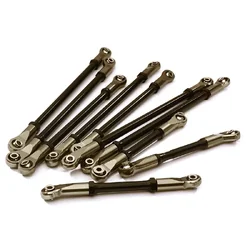 INT-C28195GREY lloy Machined Steering & Suspension Linkage Set(10) for 1/10 TRX-4 (12.8-in WB)