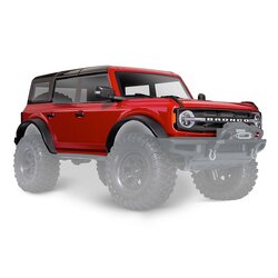 9211R Body, Ford Bronco (2021), complete, Rapid Red (painted) (includes grille, side mirrors, door handles, fender flares, windshield wipers, spare tire mount, & clipless mounting) (requires #8080X inner fenders)