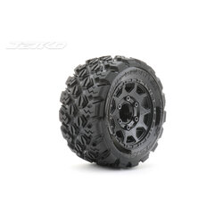 JK2702CB KING COBRA 1/10 ST 2.8 EX-KING COBRA/Claw Rim/Black/Medium Soft/Glued 12mm 1/2 offset Wide (for traxxas Stampede/Rustler 2wd&4wd front and rear) 1pair