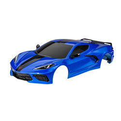 9311X Body, Chevrolet Corvette Stingray, complete (blue) (painted, decals applied) (includes side mirrors, spoiler, grilles, vents, & clipless mounting)