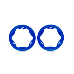 10976-BLUE Beadlock rings, front, blue (3.5") (2) [สำหรับ 1/5 FUNCO]