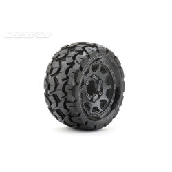 JK2701CB TOMAHAWK 1/10 ST 2.8 EX-TOMAHAWK/Claw Rim/Black/Medium Soft/Glued 12mm 1/2 offset Wide (for traxxas Stampede/Rustler 2wd&4wd front and rear) 1pair