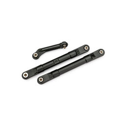 9027 Toe links, molded composite, 98mm (88mm center to center) (black) (2)/ steering link (1)