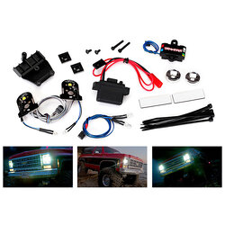 8038 LED light set, complete with power supply (contains headlights, tail lights, side marker lights, distribution block, and power supply) (fits #8130 body)
