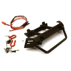 INT-OBM-019 Realistic Front Metal Bumper w/ 40mm Mount for Axial SCX10 II & Traxxas TRX-4