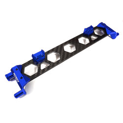INT-C29367BLUE Machined Alloy & Composite Battery Hold-Down Plate for Traxxas 1/10 Maxx 4S