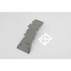 4937A Skidplate, front plastic (grey)/ stainless steel plate