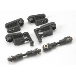 5345R Servo horns, steering, long (2), short (2)/ linkage, steering (3x20mm turnbuckle) (2)/ rod ends (short) (4)/ hollow balls (4)