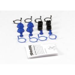 5378X Pivot ball caps (4)/ dust boots, rubber (4)/ dust plugs, rubber (4)/ dust boot retainers, black (4), blue (4) (2 pkgs. req. to complete truck)