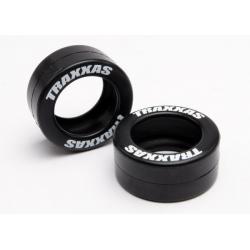 5185 Tires, rubber (2) (fits Traxxas wheelie bar wheels)