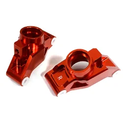 INT-C29373RED Billet Machined Rear Hub Carriers for Traxxas 1/10 Maxx Truck 4S