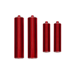 10966-RED Reservoirs, shocks (6061-T6 aluminum, red-anodized) (front (2), rear (2)) [สำหรับ 1/5 FUNCO]