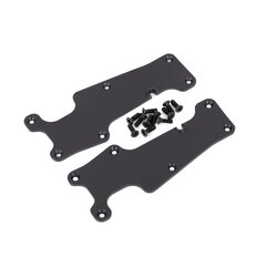 9633 Suspension arm covers, black, front (left and right)/ 2.5x8 CCS (12)