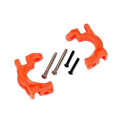 9032T Caster blocks (c-hubs), extreme heavy duty, orange (left & right)/ 3x32mm hinge pins (2)/ 3x20mm BCS (2) (for use with #9080 upgrade kit)