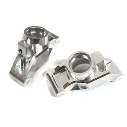 INT-C29373SILVER Billet Machined Rear Hub Carriers for Traxxas 1/10 Maxx Truck 4S