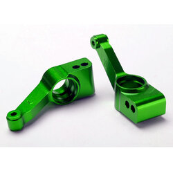 1952G Carriers, stub axle (green-anodized 6061-T6 aluminum) (rear) (left & right)/ 3x32mm hinge pins (2)/ e-clips (6)/ hardware