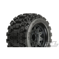 PRO-10125-10 Badlands MX28 2.8" All Terrain Tires Mounted for Stampede 2wd & 4wd Front and Rear, Mounted on Raid Black 6x30 Removable Hex Wheels