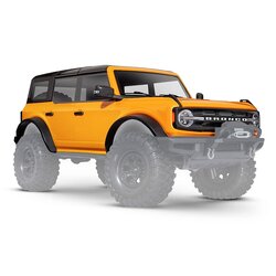 9211X Body, Ford Bronco (2021), complete, Cyber Orange (painted) (includes grille, side mirrors, door handles, fender flares, windshield wipers, spare tire mount, & clipless mounting) (requires #8080X inner fenders)