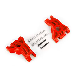 9050R Carriers, stub axle, rear, extreme heavy duty, red (left & right)/ 3x41mm hinge pins (2)/ 3x20mm BCS (2) (for use with #9080 upgrade kit)