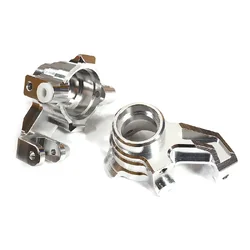 INT-C29372SILVER Billet Machined Steering Knuckles for Traxxas 1/10 Maxx Truck 4S