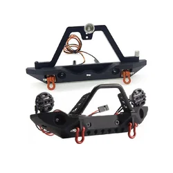INT-C29967 Realistic 1/10 Front & Rear Bumper w/ LED Lights for Traxxas TRX-4 & SCX-10