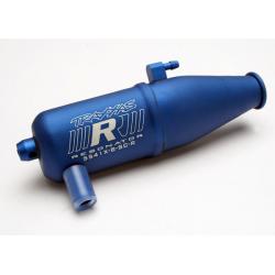 5541X [PRE-OREDER] Tuned pipe, Resonator, R.O.A.R. legal, blue-anodized (aluminum, single chamber) (fits Jato, N. Rustler, N. 4-Tec, with TRX Racing Engines)