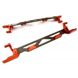 INT-C26878RED Machined Alloy & Composite Battery Hold-Down Plate for Traxxas X-Maxx 4X4