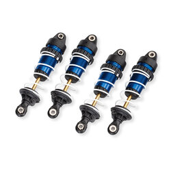 10765-BLUE Shocks, GTR long, blue-anodized, PTFE-coated bodies with TiN shafts (assembled with springs) (4)