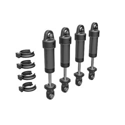9764-GRAY Shocks, GTM, 6061-T6 aluminum (dark titanium-anodized) (fully assembled w/o springs) (4)