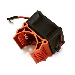 INT-C28596RED Brushless Motor Heatsink+40x40mm Cooling Fan 17k rpm for 1/16 E-Revo & Slash VXL