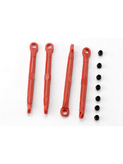 7038 Toe link, front & rear (molded composite) (red) (4)/ hollow balls (8)