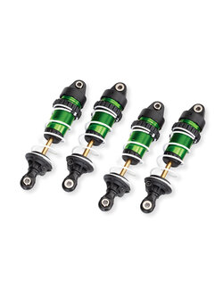 10765-GRN Shocks, GTR long, green-anodized, PTFE-coated bodies with TiN shafts (assembled with springs) (4)