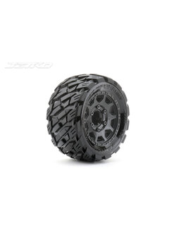 JK2703CB ROCKFORM 1/10 ST 2.8 EX-ROCKFORM/Claw Rim/Black/Medium Soft/Glued 12mm 1/2 offset Wide (for traxxas Stampede/Rustler 2wd&4wd front and rear) 1pair