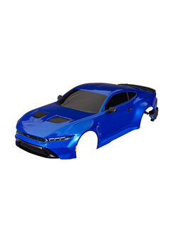 10511-BLUE Body, Ford Mustang, complete (blue) (painted, decals applied) (includes side mirrors, spoiler, grilles, vents, & clipless mounting)