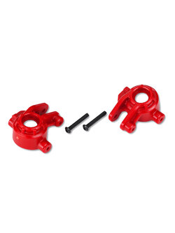 9037R Steering blocks, extreme heavy duty, red (left & right)/ 3x20mm BCS (2) (for use with #9080 upgrade kit)