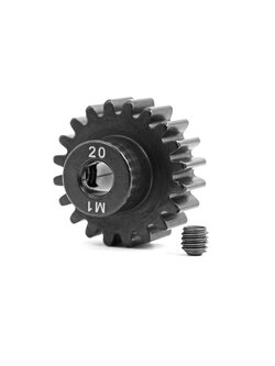6494R Gear, 20-T pinion (machined, hardened steel) (1.0 metric pitch) (fits 5mm shaft)/ set screw