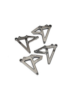 8538X Shock mounts, rear (left & right) (satin black chrome-plated)