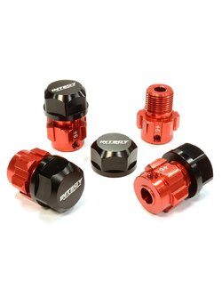 INT-C25089RED Billet Machined 17mm Wheel Hex (4) +6mm Offset for T-Maxx, 1/10 Revo & Summit