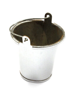 INT-C25563SILVER Realistic 1/10 Scale Small Size Metal Bucket for Off-Road Crawling
