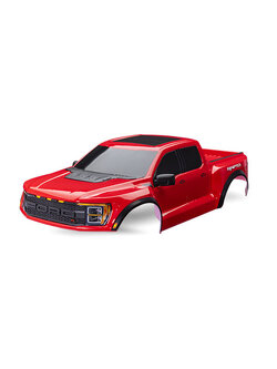10112-RED Body, Ford Raptor R, complete (red) (includes grille, tailgate trim, side mirrors, decals, & clipless mounting) (requires #10124 & 10125 body mounts)